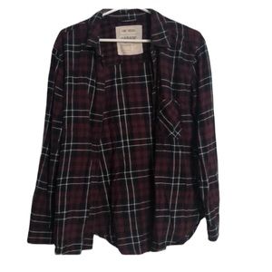 Garage Burgundy Plaid Flannel